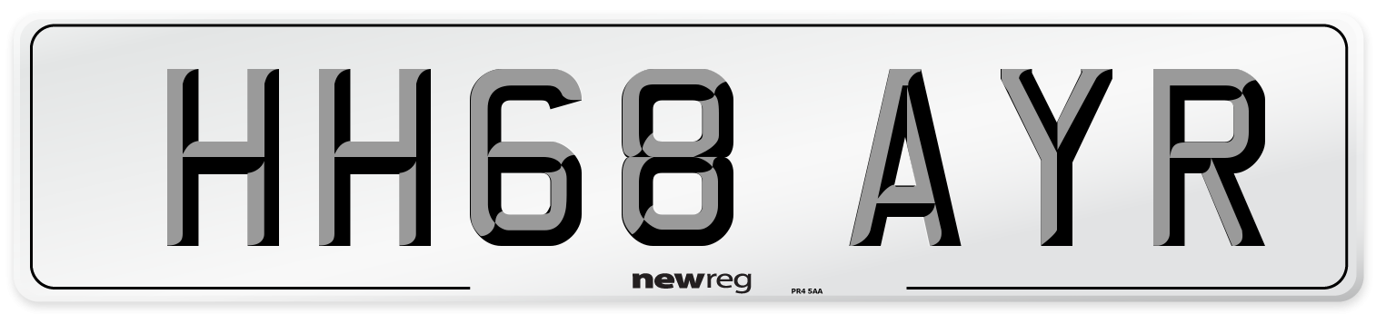 HH68 AYR Number Plate from New Reg